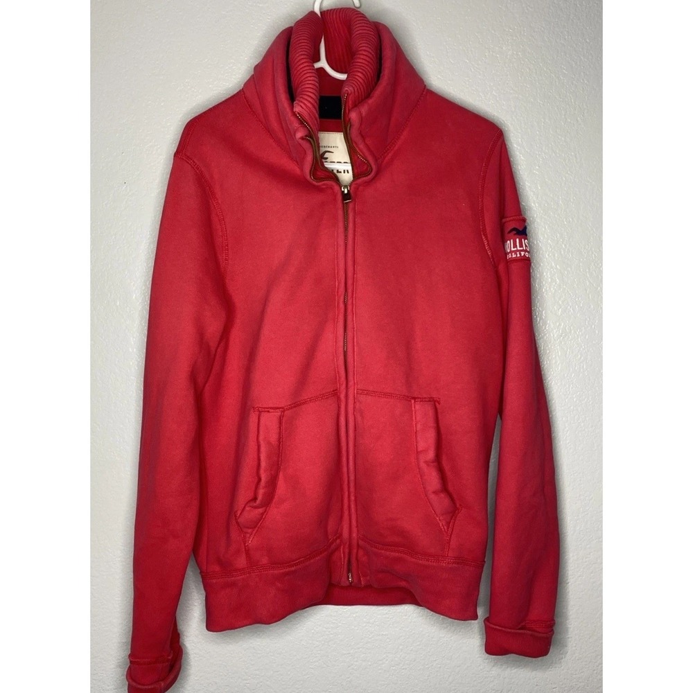Vintage Hollister Fleece LIned Full Double Zip Sweatshirt size M